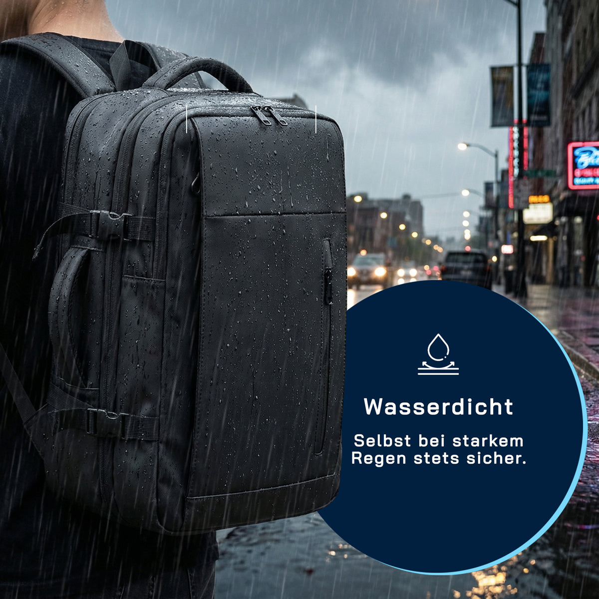 MaxedBags Vakuum-Kompressions-Rucksack 45L – Handgepäck 52×35×20 cm